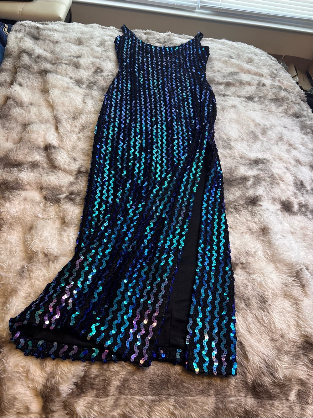 Vintage Michael Vincent Inc. Black Sequin Dress